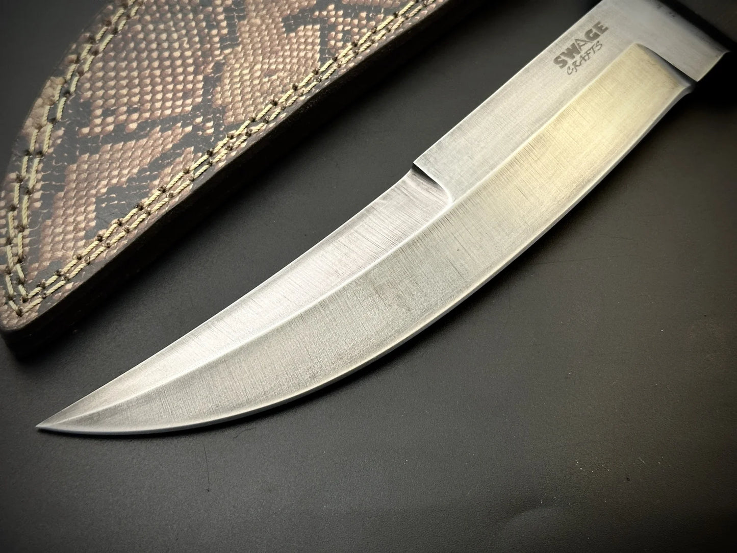 Handmade Coffin Handle Bowie Knife With Sheath