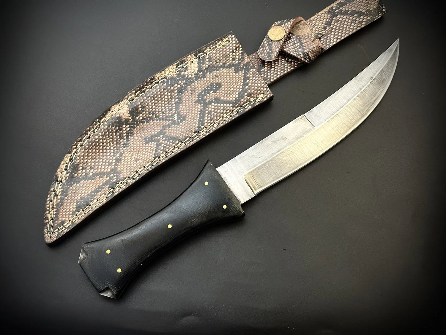 Handmade Coffin Handle Bowie Knife With Sheath