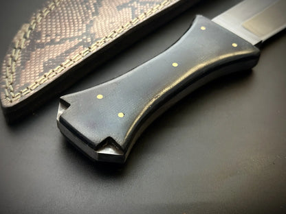 Handmade Coffin Handle Bowie Knife With Sheath