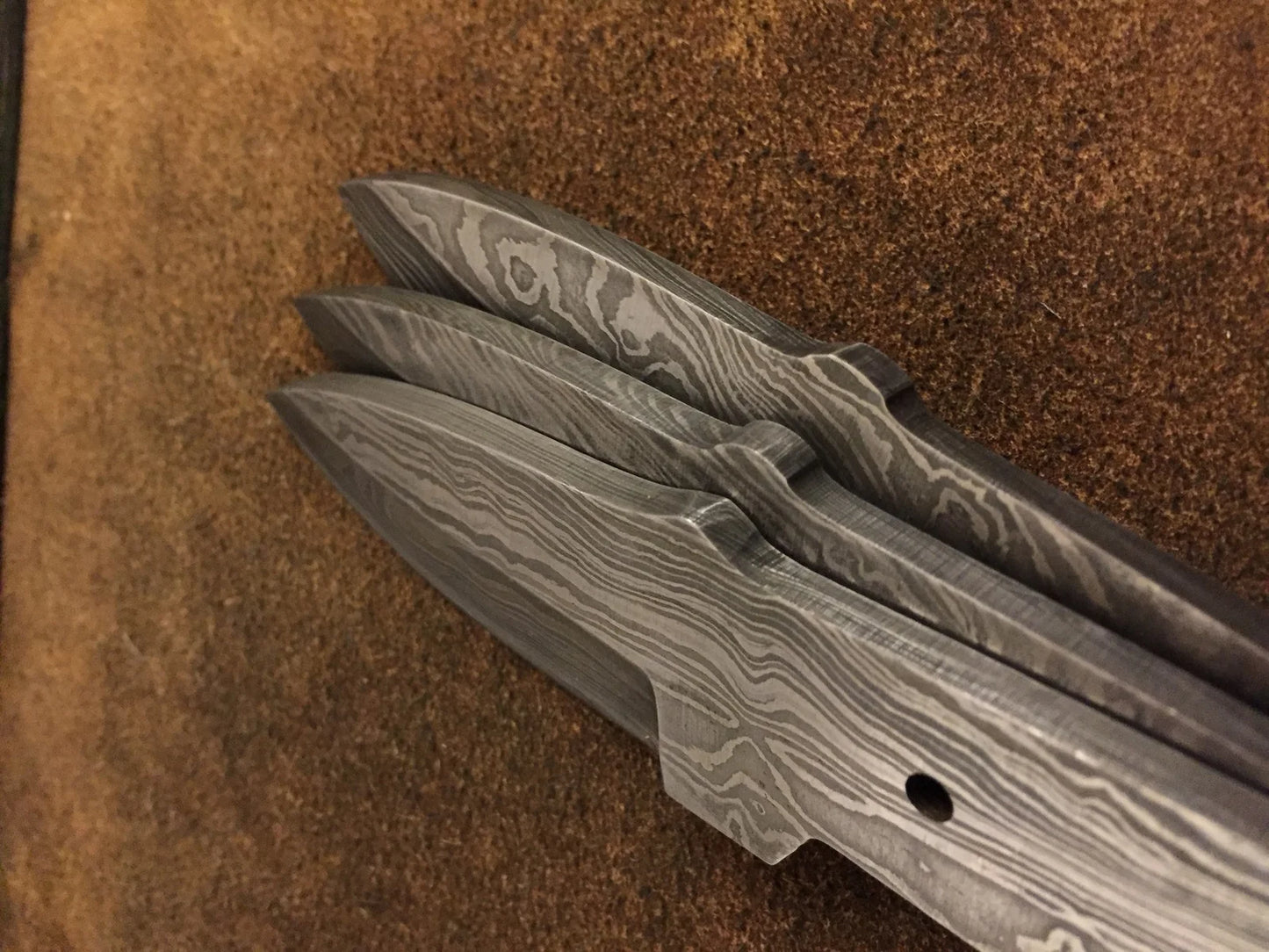 Hand Forged Damascus Boot Knife Blank Blade – B14