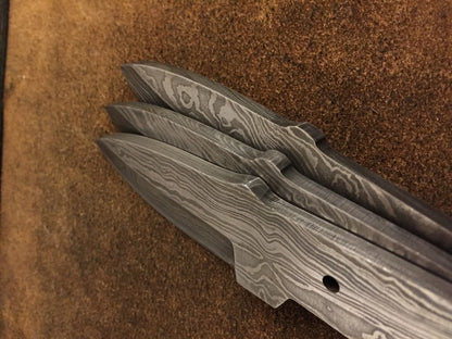 Hand Forged Damascus Boot Knife Blank Blade – B14