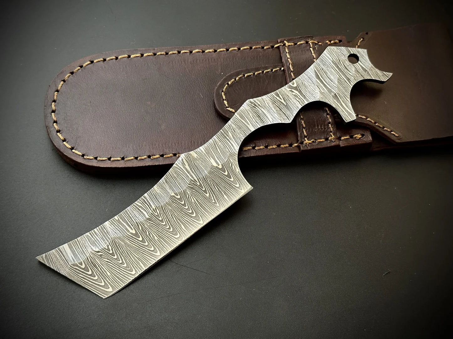 Damascus Steel Straight Razor Kamisori Style – SK6