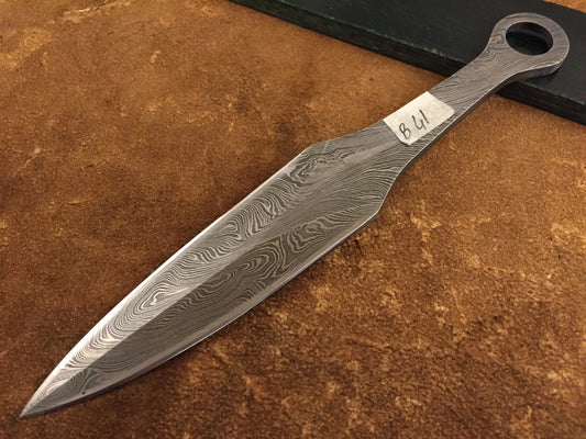 Damascus Steel Throwing Kunai Knife Blank Blade – B41