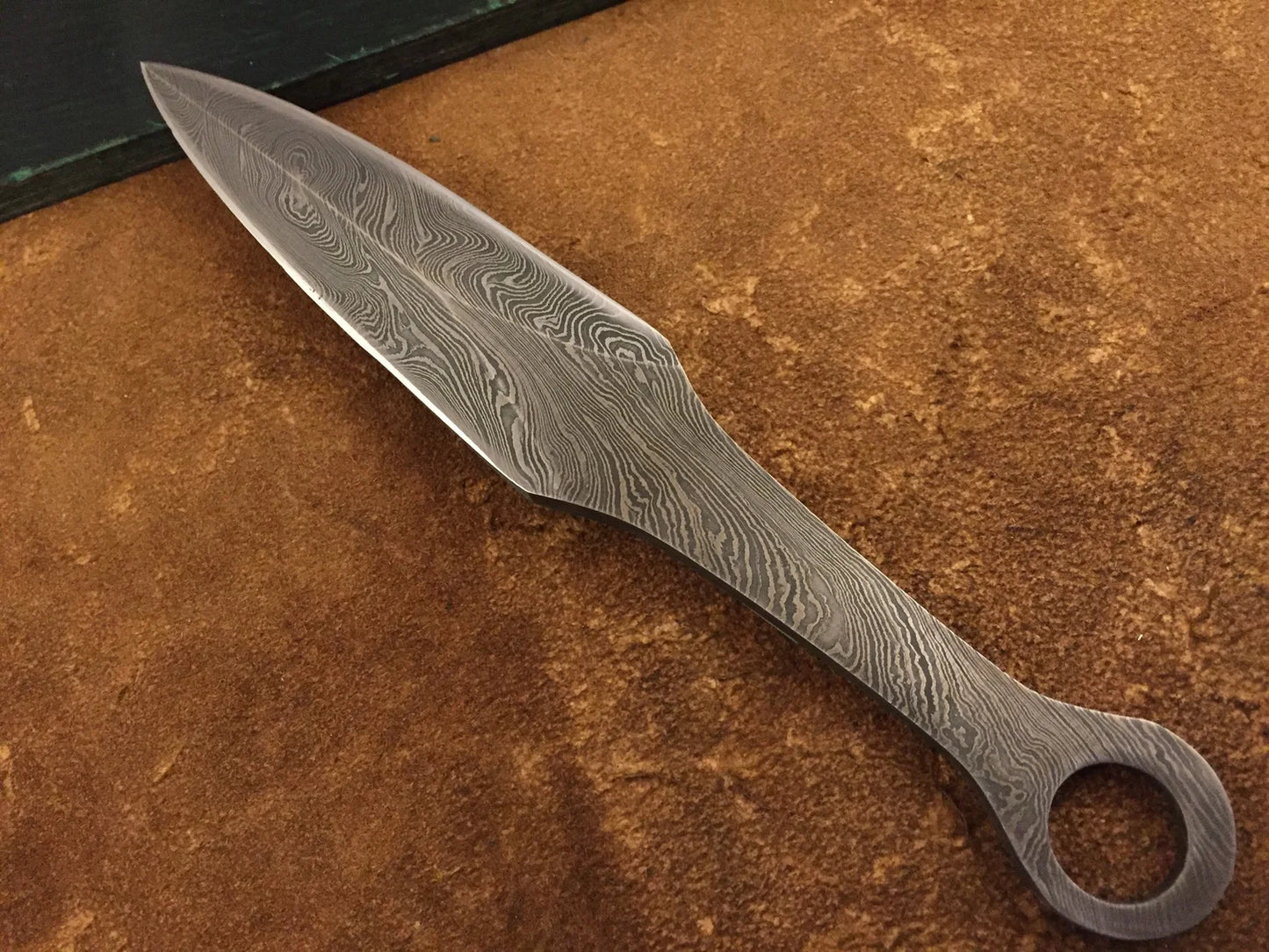 Damascus Steel Throwing Kunai Knife Blank Blade – B41