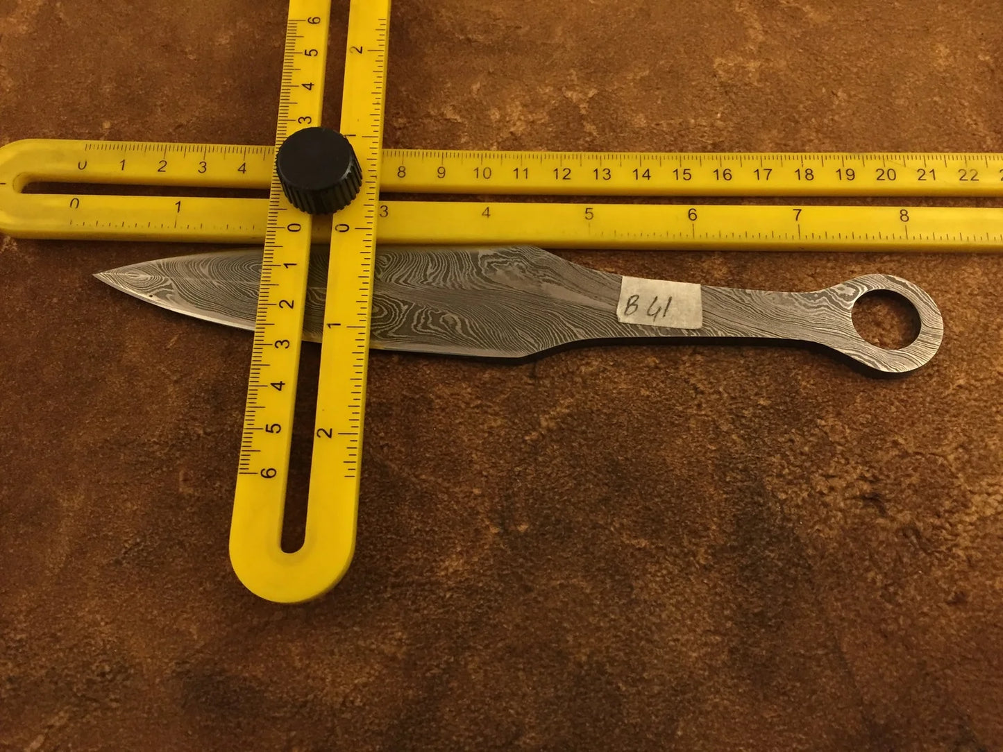 Damascus Steel Throwing Kunai Knife Blank Blade – B41