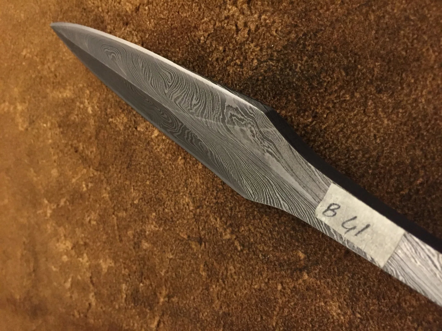 Damascus Steel Throwing Kunai Knife Blank Blade – B41