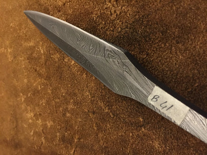 Damascus Steel Throwing Kunai Knife Blank Blade – B41