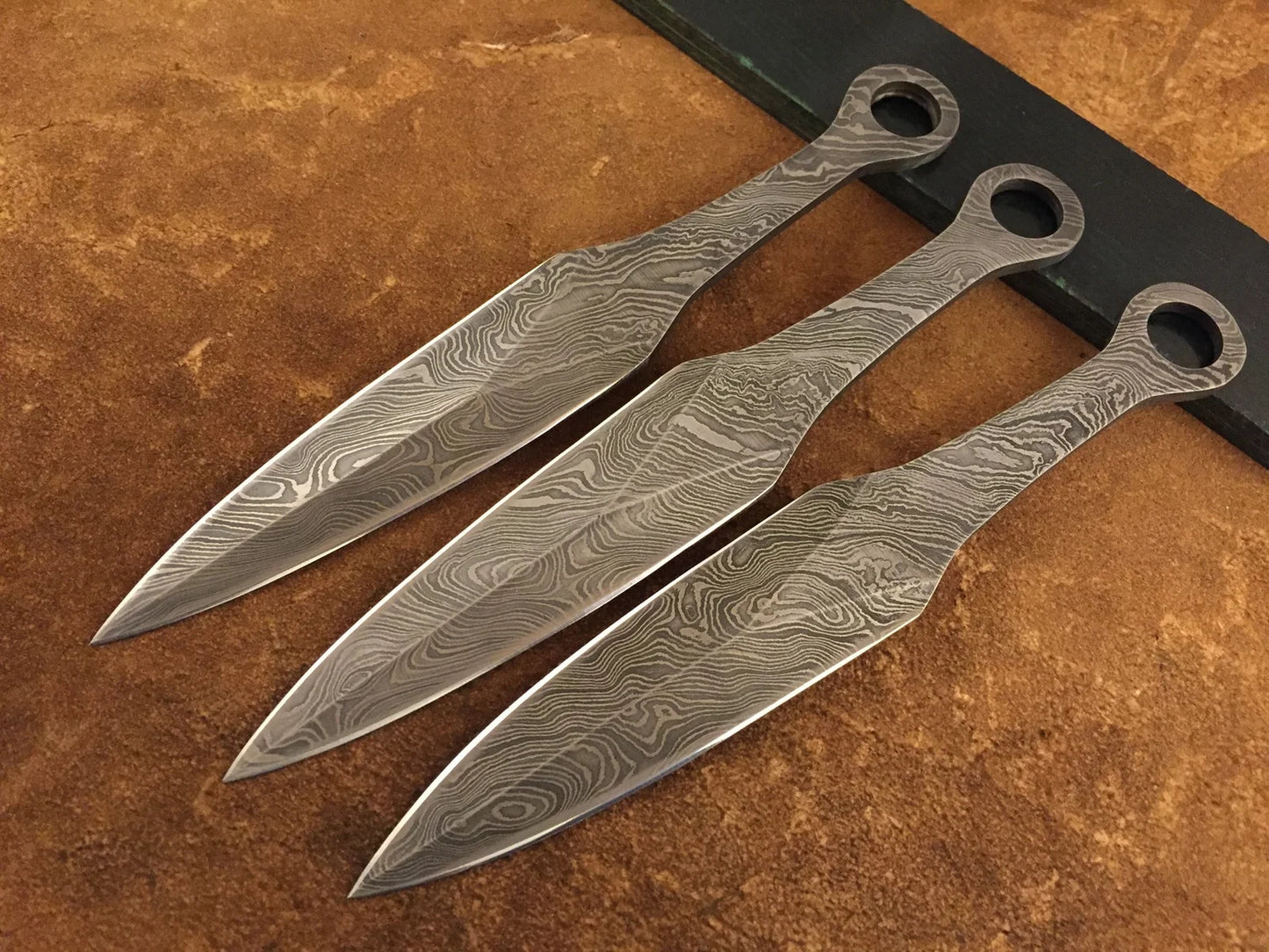 Damascus Steel Throwing Kunai Knife Blank Blade – B41