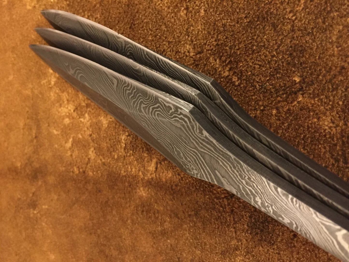 Damascus Steel Throwing Kunai Knife Blank Blade – B41