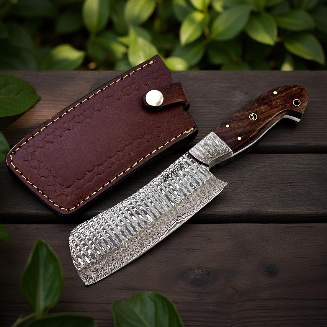 Hand Forged Damascus Steel Kitchen Knife / Chef Set