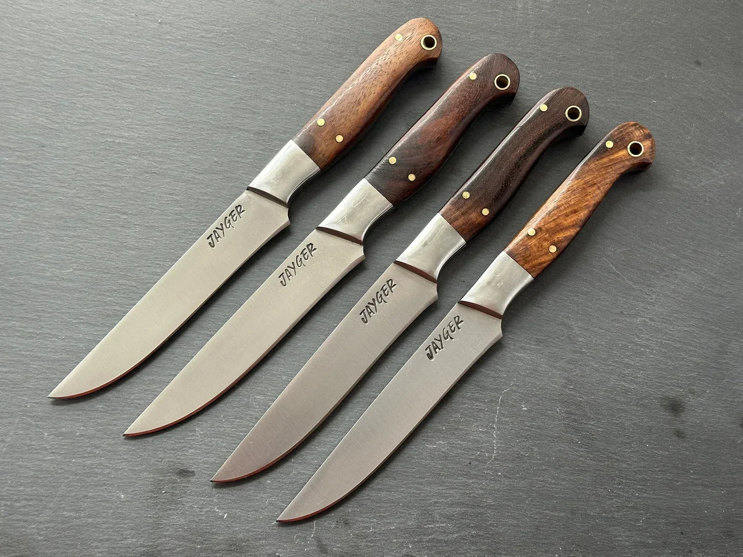 Handmade Carbon Steel Steak Knife / Knives Set / Steakmesser - Jayger