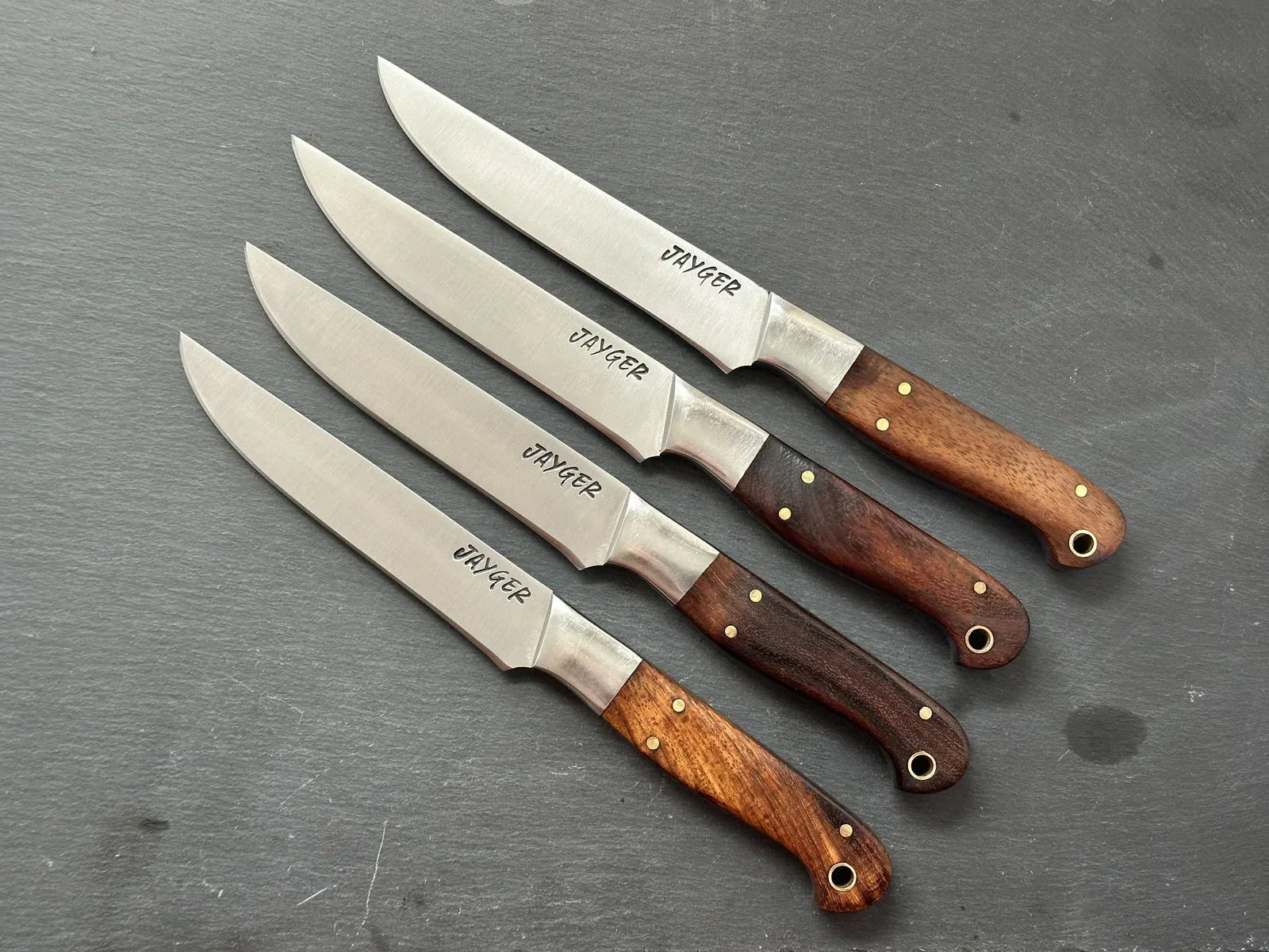 Handmade Carbon Steel Steak Knife / Knives Set / Steakmesser - Jayger
