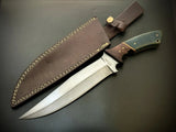 Hand Forged Hunting Bowie Knife With Leather Sheath-Made 2 Order - Jayger