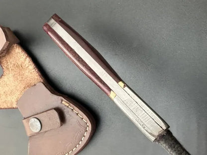 Hand Forged Damascus Camping Hatchet / Bushcraft Axe -JD3