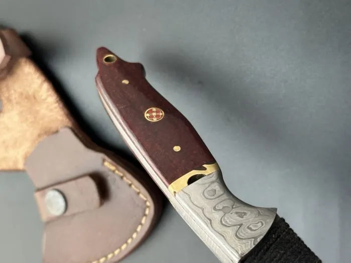 Hand Forged Damascus Camping Hatchet / Bushcraft Axe -JD3