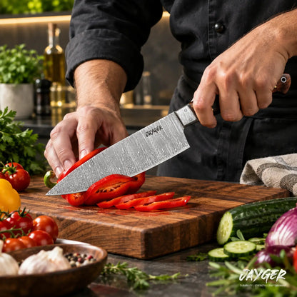 Hand Forged Damascus Steel Kitchen Knife / Chef Set