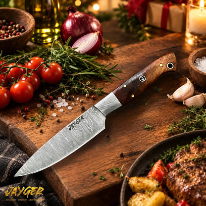 Hand Forged Damascus Steel Kitchen Knife / Chef Set