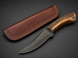 Handmade Fixed Blade Hunting Knife with Leather Sheath – Stag Handle (Copy)