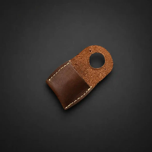 Handmade Leather Thumb Guard – Protective Finger Shield for Carving & Crafting