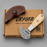 Handmade Damascus Steel Leather Knife / Leather Cutter