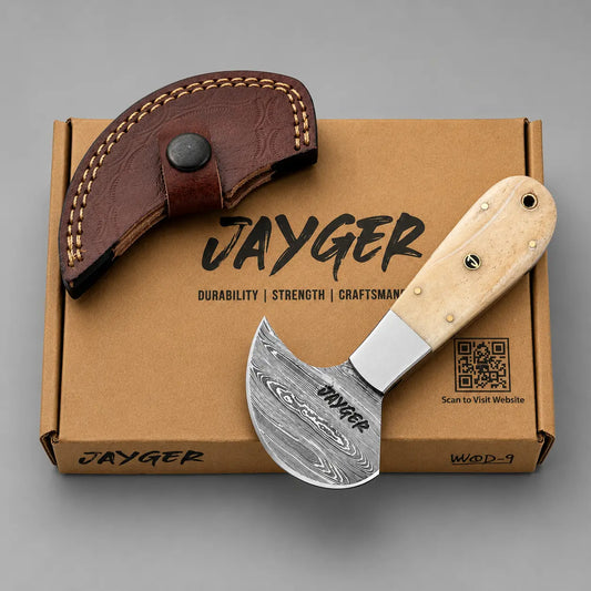 Handmade Damascus Steel Leather Knife / Leather Cutter
