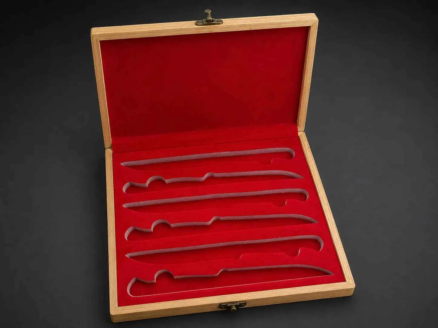 Damascus Steel Steak Knife Set of 6 with Wooden Box