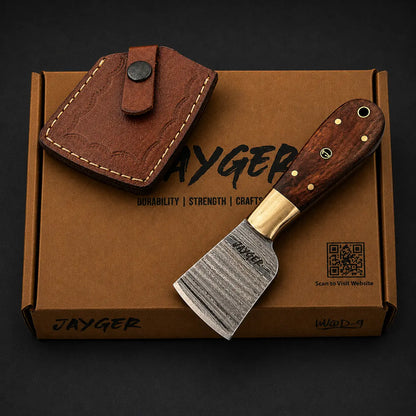 Straight Edge Leather Cutter-Damascus Steel-QD34