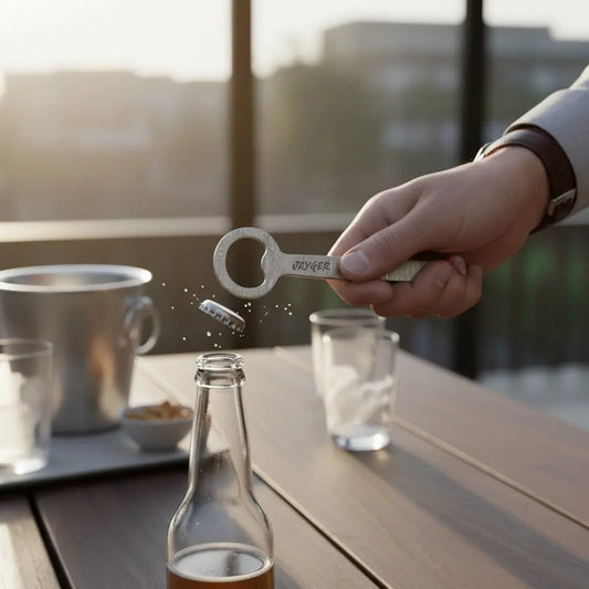 Hand Forged Damascus Steel Bottle Opener / Pendant