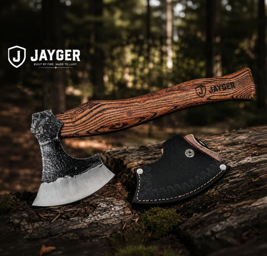 Jayger axe with wooden handle for log