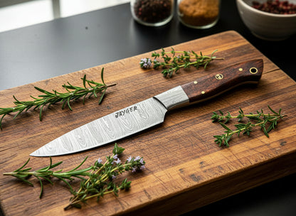 Hand Forged Damascus Steel Kitchen Knife / Chef Set