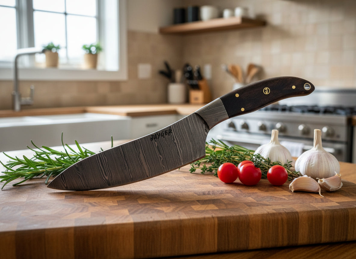 Hand Forged Damascus Steel Kitchen Knife / Chef Set