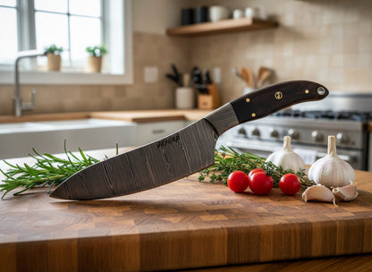 Hand Forged Damascus Steel Kitchen Knife / Chef Set