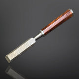 Damascus Steel Wooden Chisel 30mm Hand Forged - Jayger