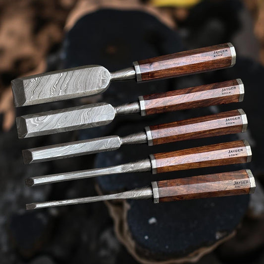 Jayger Woodworking Chisel-Damascus Steel