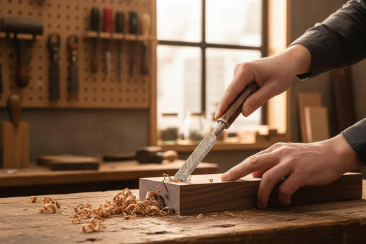 Damascus Steel Wooden Chisel 30mm Hand Forged - Jayger