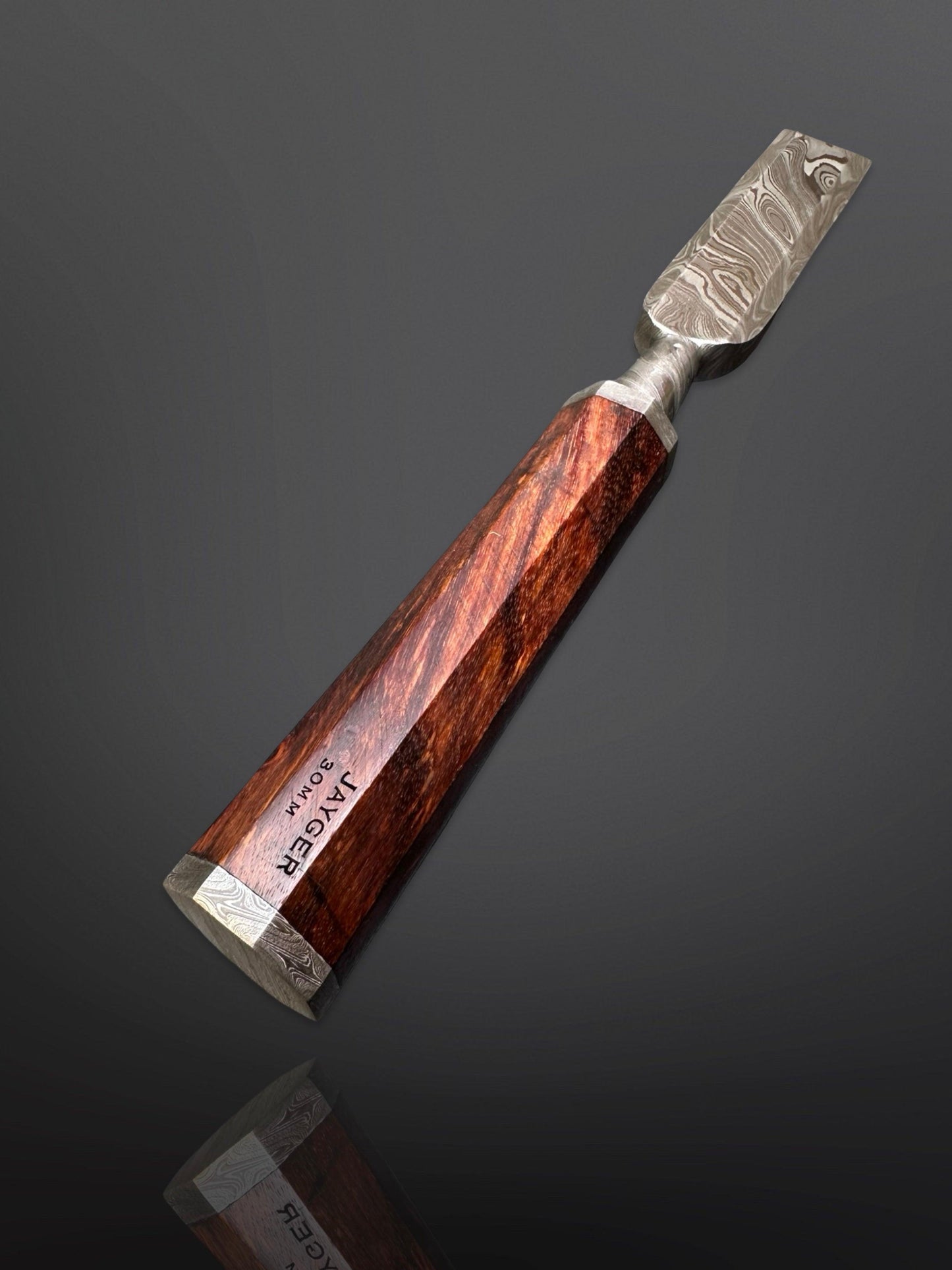 Damascus Steel Wooden Chisel 30mm Hand Forged