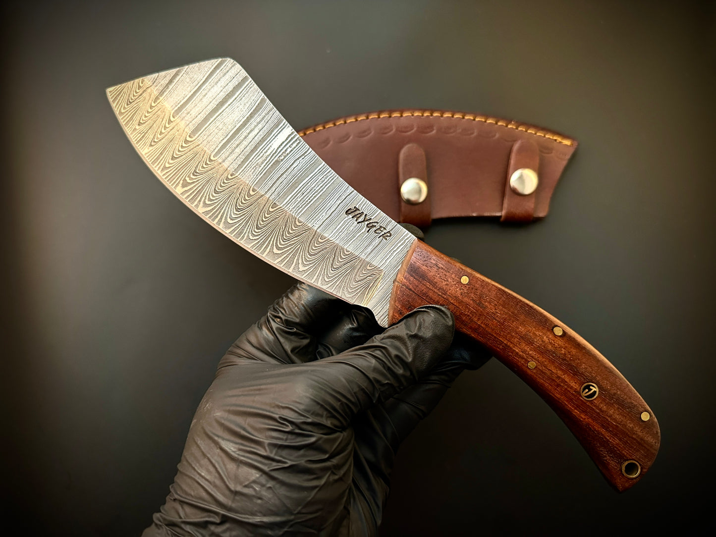 Hand Forged Damascus Steel Meat Cleaver/ Hatchet DH17