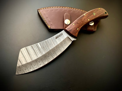 Hand Forged Damascus Steel Meat Cleaver/ Hatchet DH17