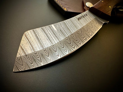 Hand Forged Damascus Steel Meat Cleaver/ Hatchet DH17