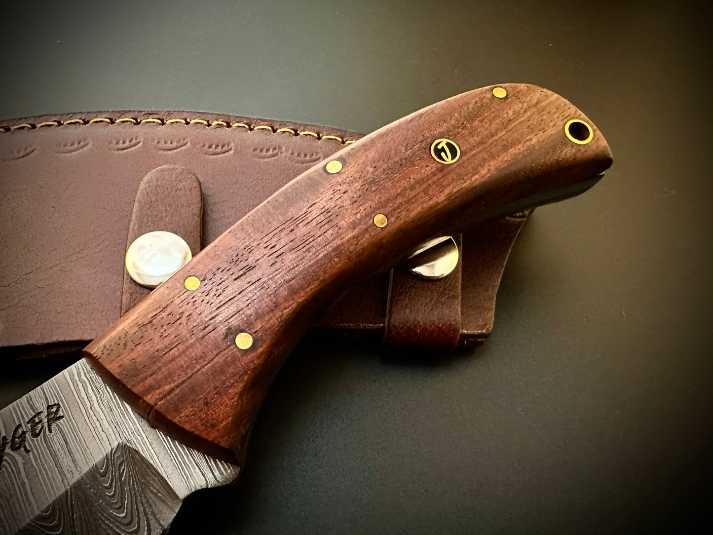 Hand Forged Damascus Steel Meat Cleaver/ Hatchet DH17