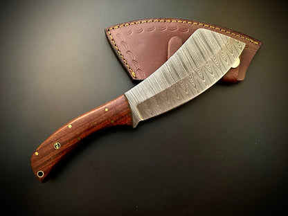 Hand Forged Damascus Steel Meat Cleaver/ Hatchet DH17
