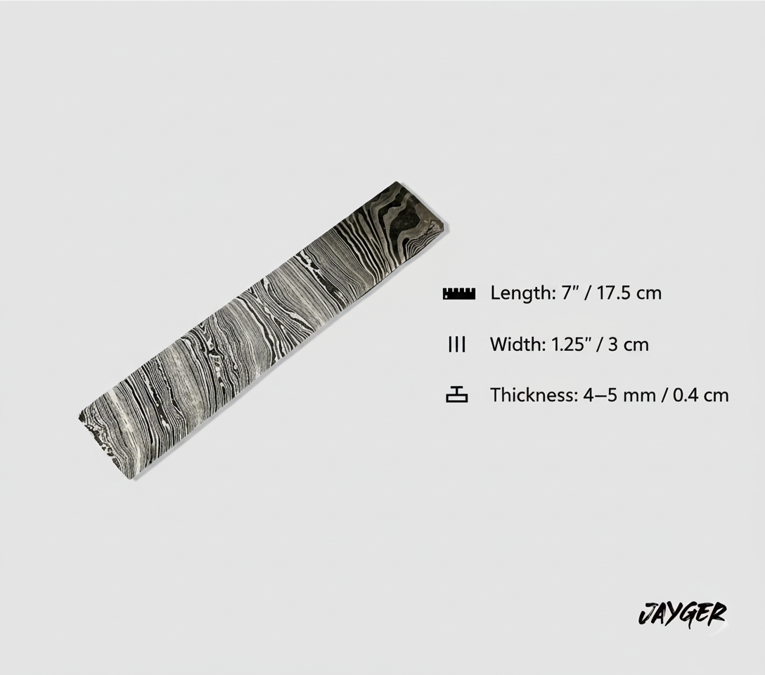 Hand Forged Damascus Steel Billet | Twist