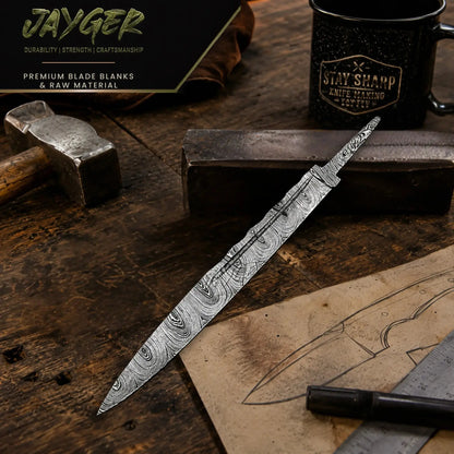 Handmade Scottish Dirk Blank Blade Damascus Steel – b275