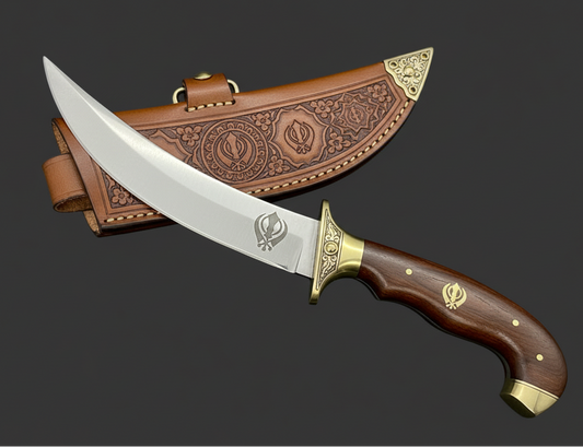 Handmade Carbon Steel Kirpan Persh-Kabz Knife - Made 2 Order