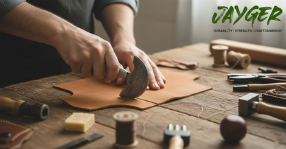 Handmade Damascus Steel Round Head Leather Knife