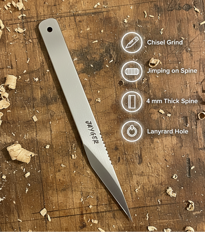 Handmade Carbon Steel Kiridashi Knife