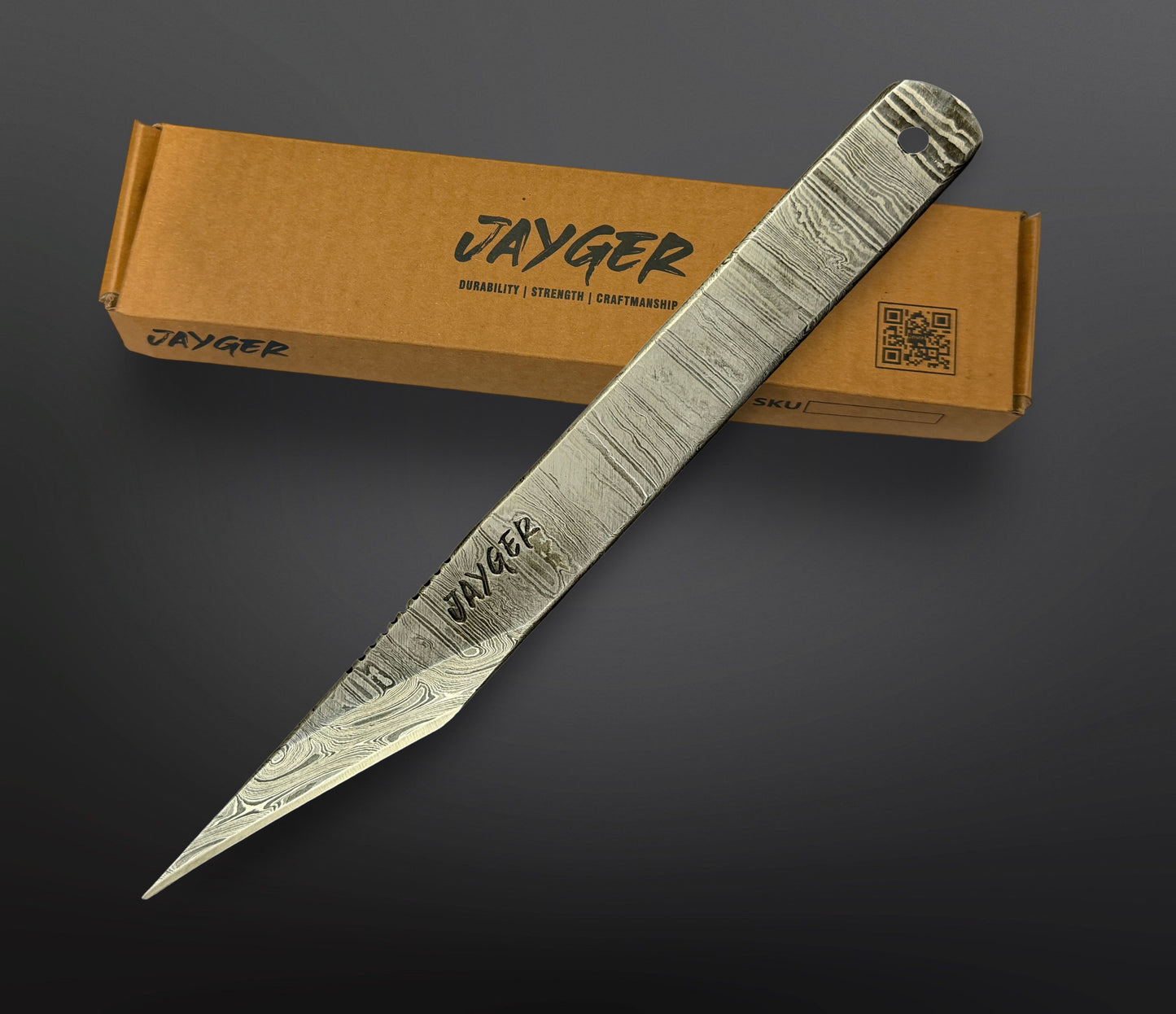 Handmade Damascus Steel Kiridashi Knife-Left Hand