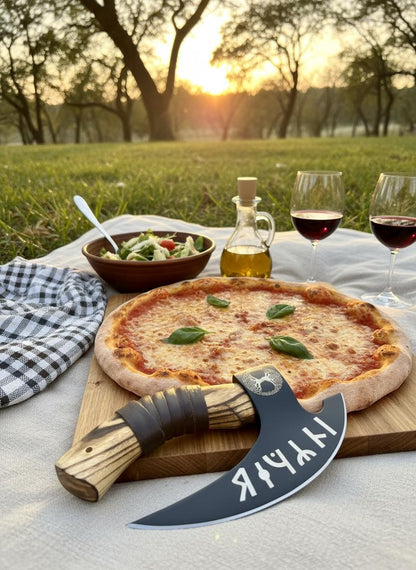 Handmade Viking Style Carbon Steel Pizza Axe