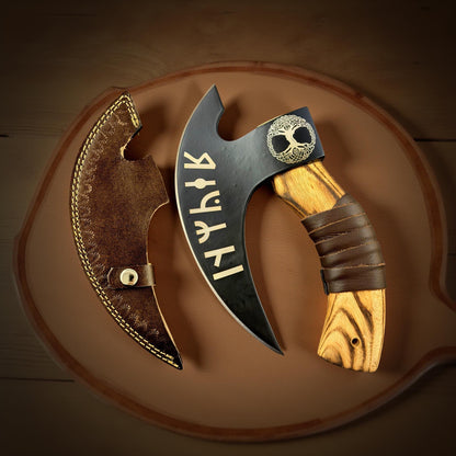 Handmade Viking Style Carbon Steel Pizza Axe