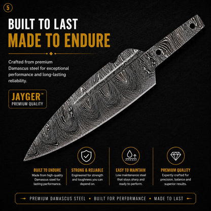 Hand Forged Sgian Dubh Knife Blank